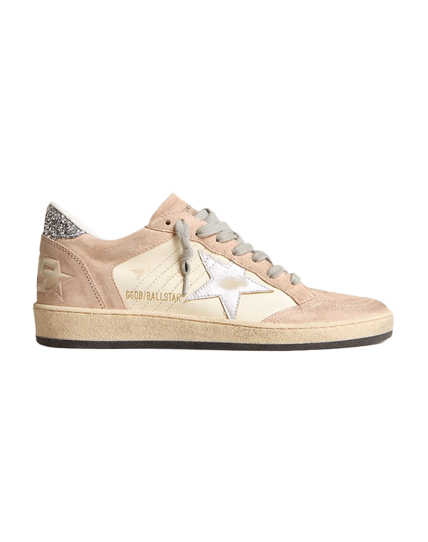 Women | Ball-Star with Laminated Star & Glitter Heel Tab | Nougat x White x Silver