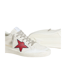 Women | Ball Star Ltd with Red Star & Silver Heel Tab | White x Red x Silver