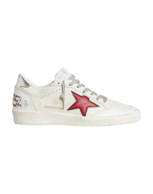 Women | Ball Star Ltd with Red Star & Silver Heel Tab | White x Red x Silver