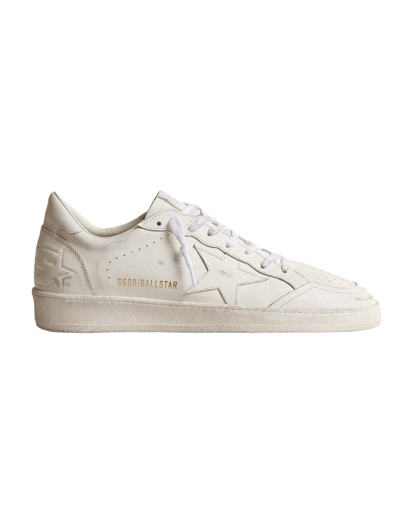 Women | Ball Star White Leather with White Leather Star & Heel Tab | Optic White