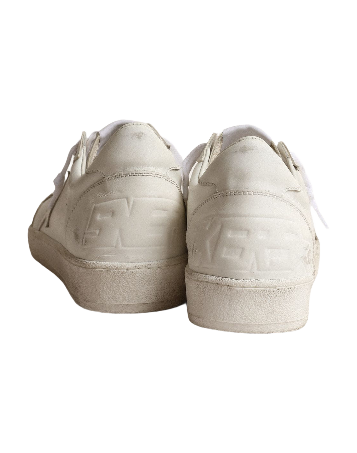 Women | Ball Star White Leather with White Leather Star & Heel Tab | Optic White