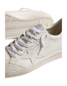 Women | Ball Star White Leather with White Leather Star & Heel Tab | Optic White