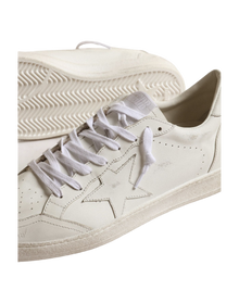 Women | Ball Star White Leather with White Leather Star & Heel Tab | Optic White