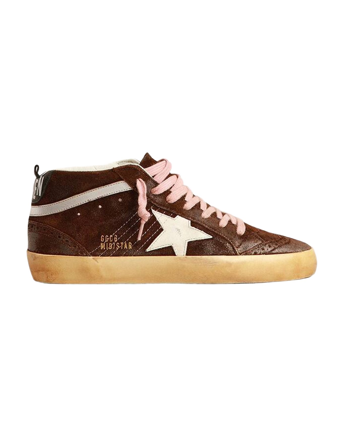 Women | Brown Mid Star with White Star | Chocolate Brown x White x Black x Silver