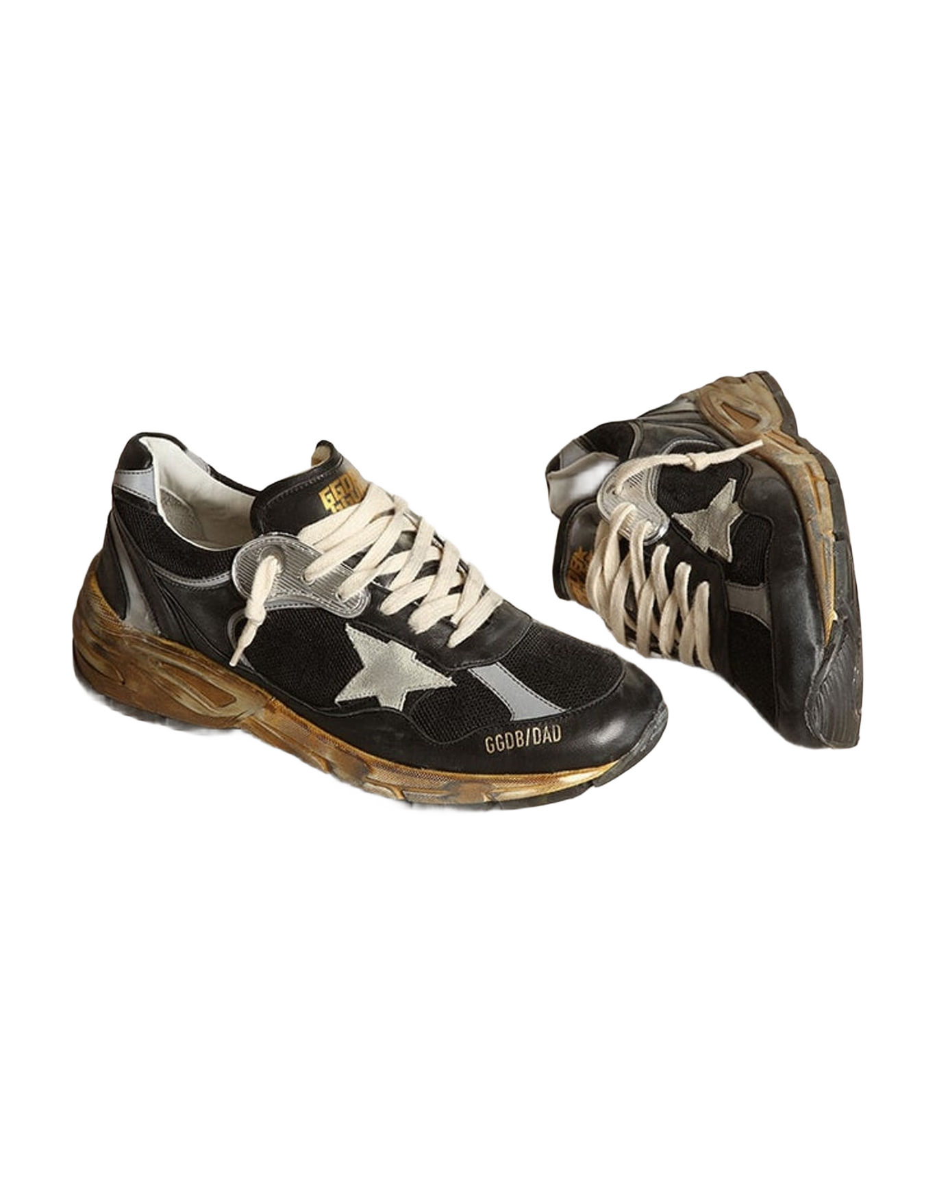 Women | Dad Star Mesh & Nappa with Colored Star | Black x Silver x Ice (V2)