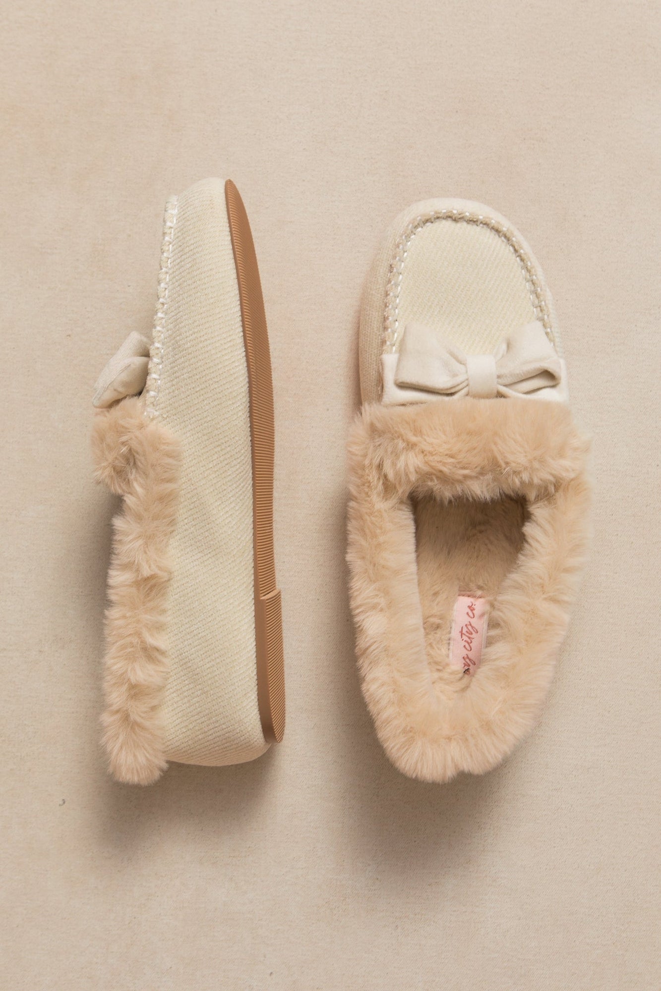 Women | Ivy Bow Slippers | Cream