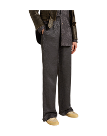 Women | Jacquard Pants with All-Over Toile De Jouy Pattern | Ombre Blue