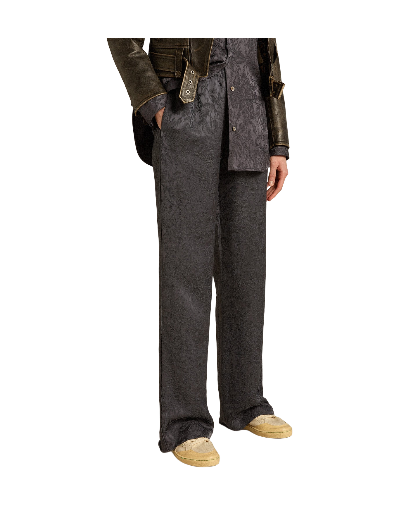 Women | Jacquard Pants with All-Over Toile De Jouy Pattern | Ombre Blue