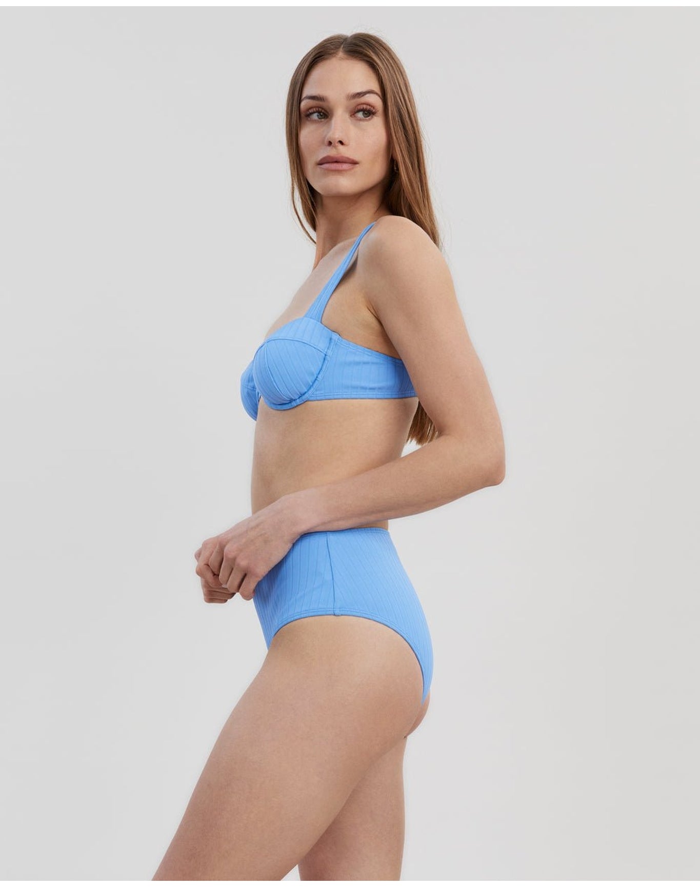 Lilo Ribbed Bikini Bottom | Marina Blue