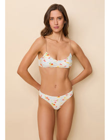 Rachel Bikini Top | Vintage Map Print