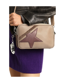 Women | Star Bag Large Hammered Leather | Cappuccino x Off White x Plum (V2)