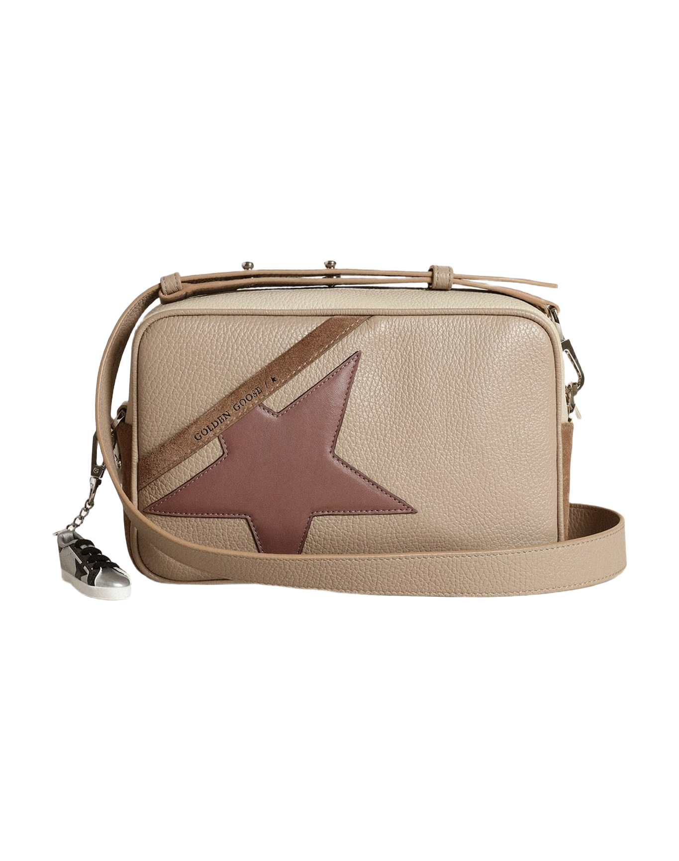 Women | Star Bag Large Hammered Leather | Cappuccino x Off White x Plum (V2)
