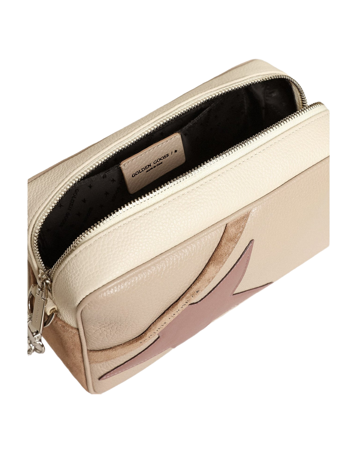 Women | Star Bag Large Hammered Leather | Cappuccino x Off White x Plum (V2)