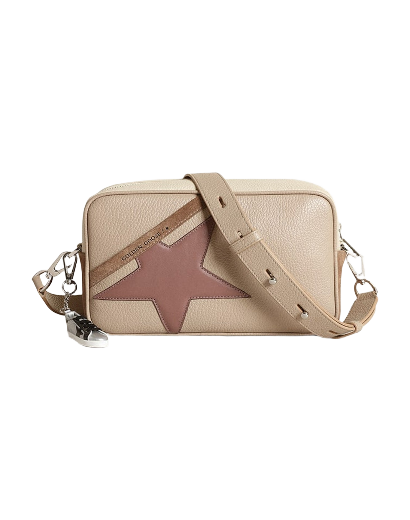Women | Star Bag Large Hammered Leather | Cappuccino x Off White x Plum (V2)