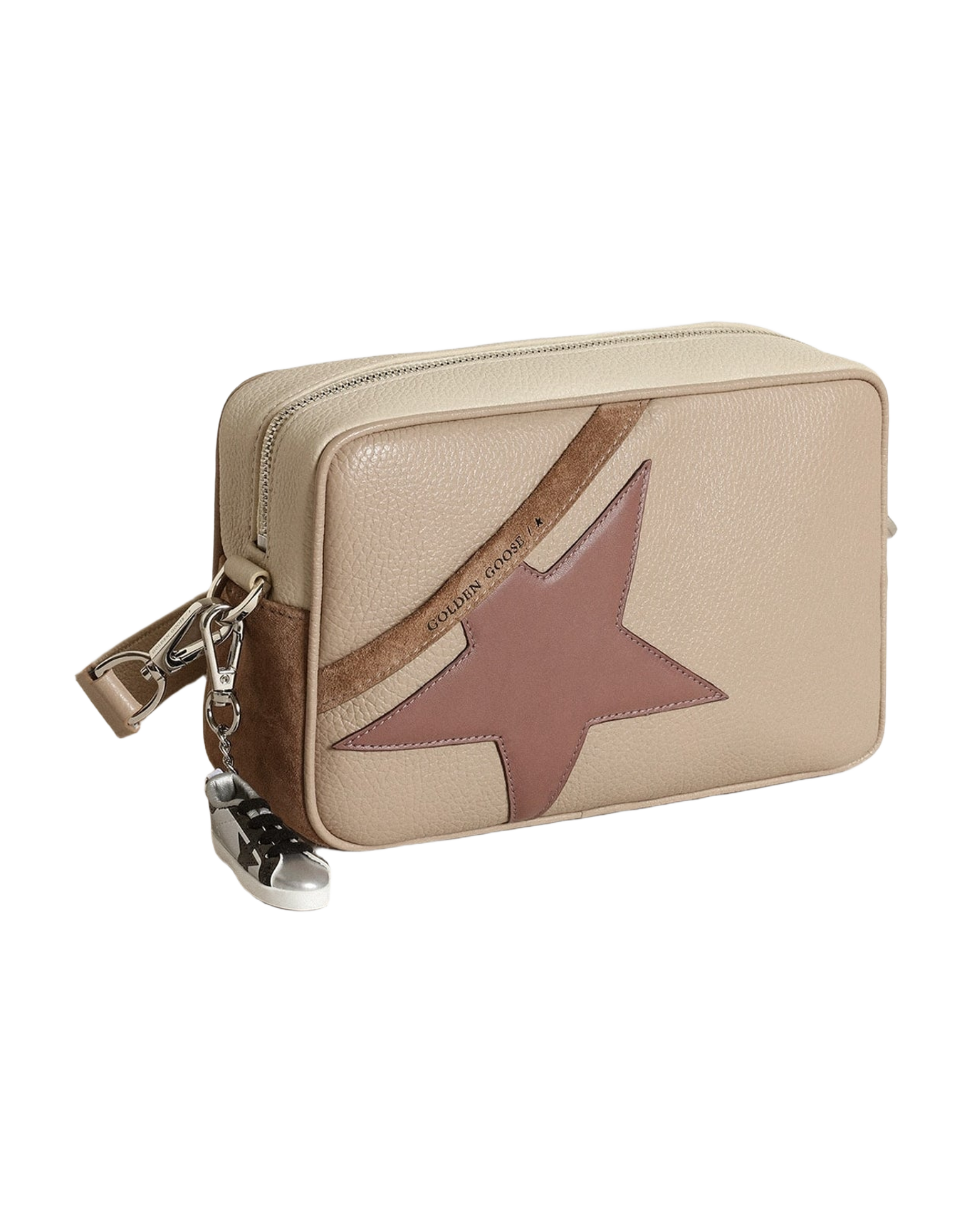 Women | Star Bag Large Hammered Leather | Cappuccino x Off White x Plum (V2)