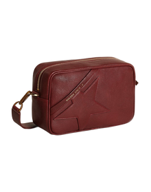 Women | Star Bag Leather with Tone On Tone Star | Burgundy (V2)