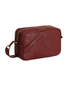 Women | Star Bag Leather with Tone On Tone Star | Burgundy (V2)