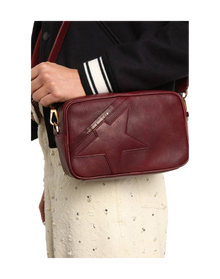 Women | Star Bag Leather with Tone On Tone Star | Burgundy (V2)