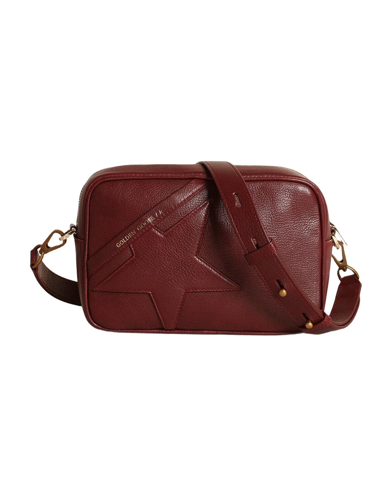 Women | Star Bag Leather with Tone On Tone Star | Burgundy (V2)