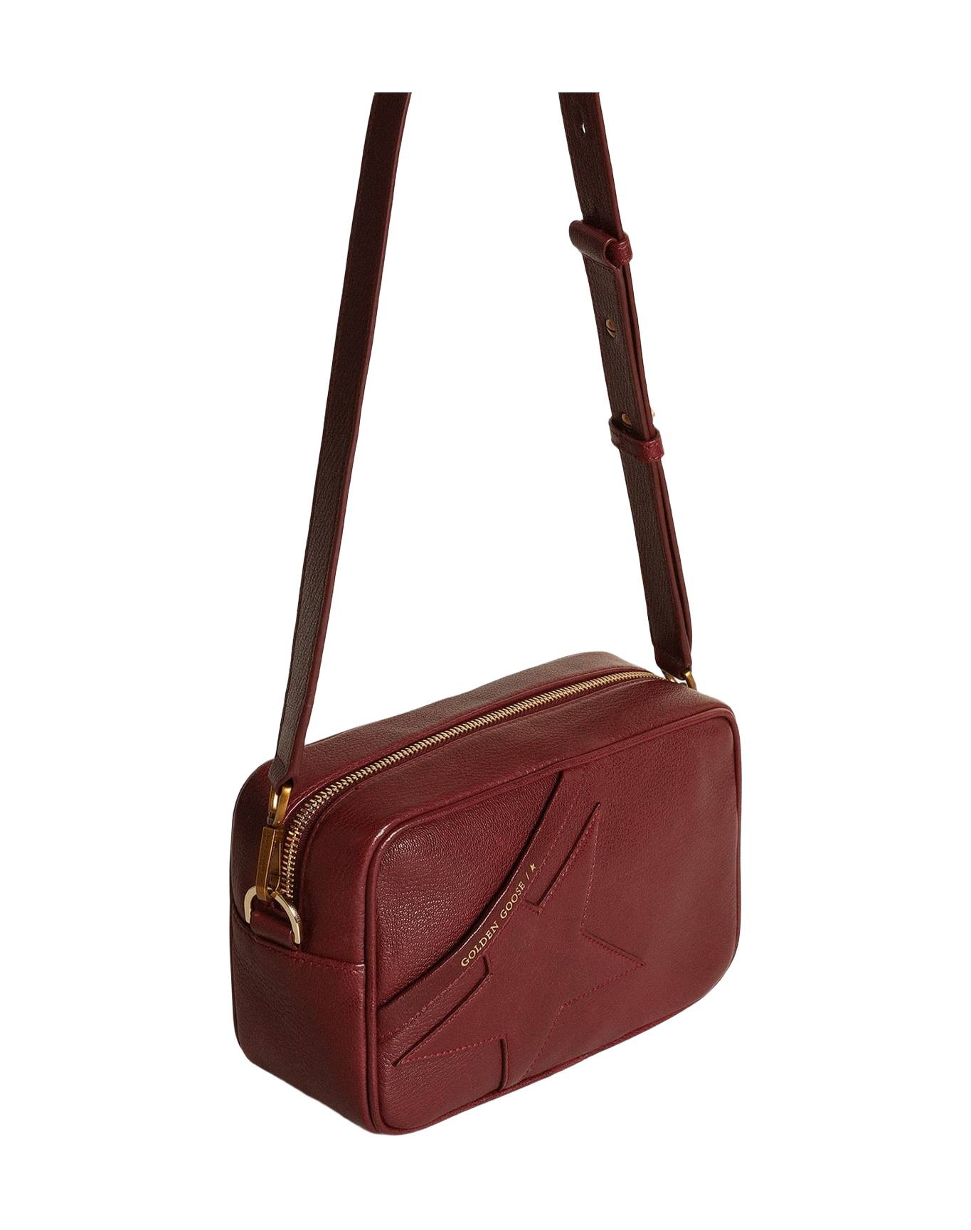 Women | Star Bag Leather with Tone On Tone Star | Burgundy (V2)