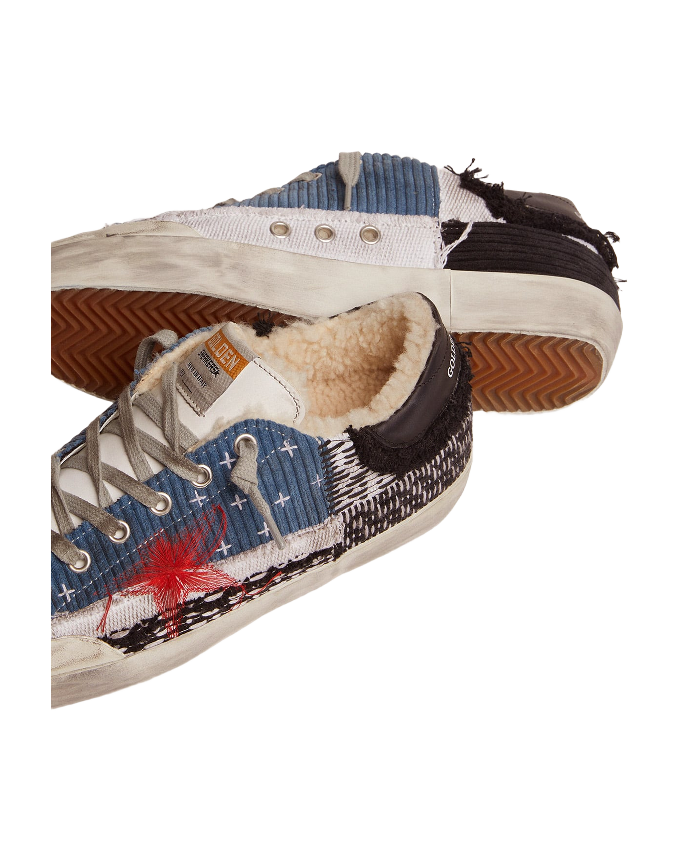 Women | Super-Star Lab Sneakers with Patchwork & Shearling Lining | Multicolor