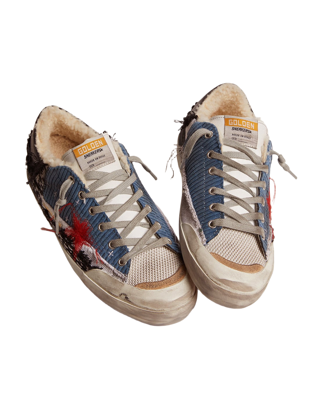 Women | Super-Star Lab Sneakers with Patchwork & Shearling Lining | Multicolor