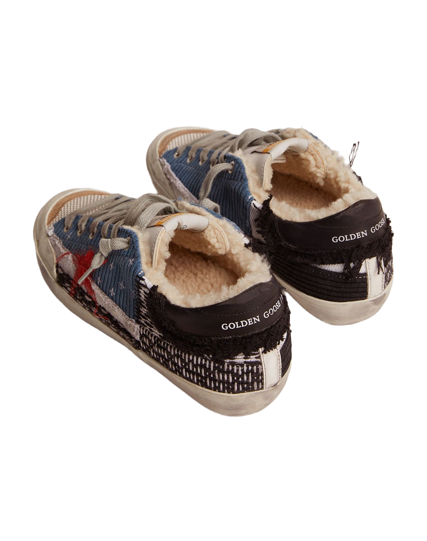 Women | Super-Star Lab Sneakers with Patchwork & Shearling Lining | Multicolor