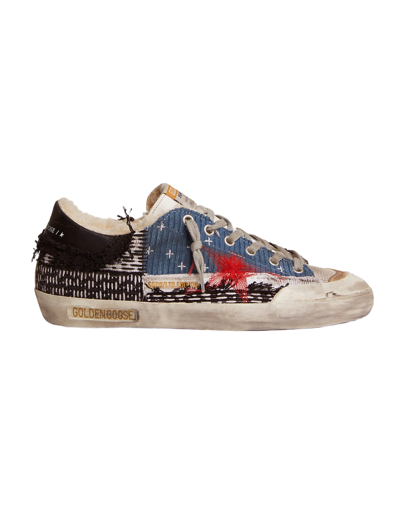 Women | Super-Star Lab Sneakers with Patchwork & Shearling Lining | Multicolor