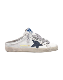Women | Super-Star Sabot White with Dark Blue Star | White x Dark Blue