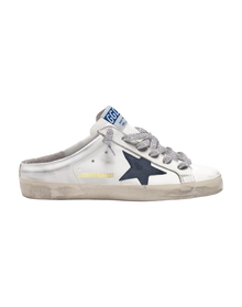 Women | Super-Star Sabot White with Dark Blue Star | White x Dark Blue