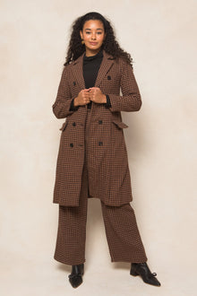 Women | Tabitha Coat | Brown x Multi