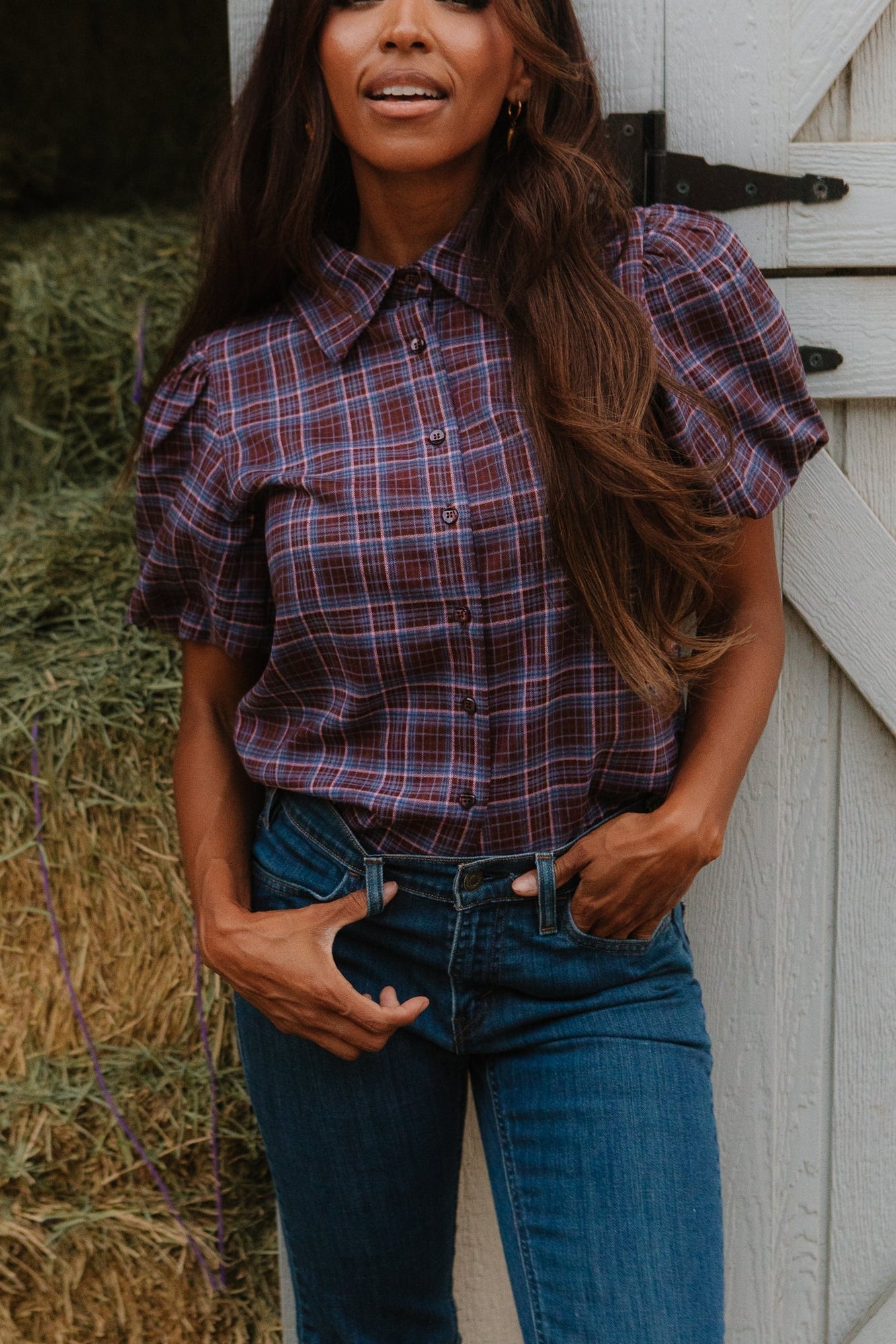 Women | Virginia Blouse | Plaid x Multi