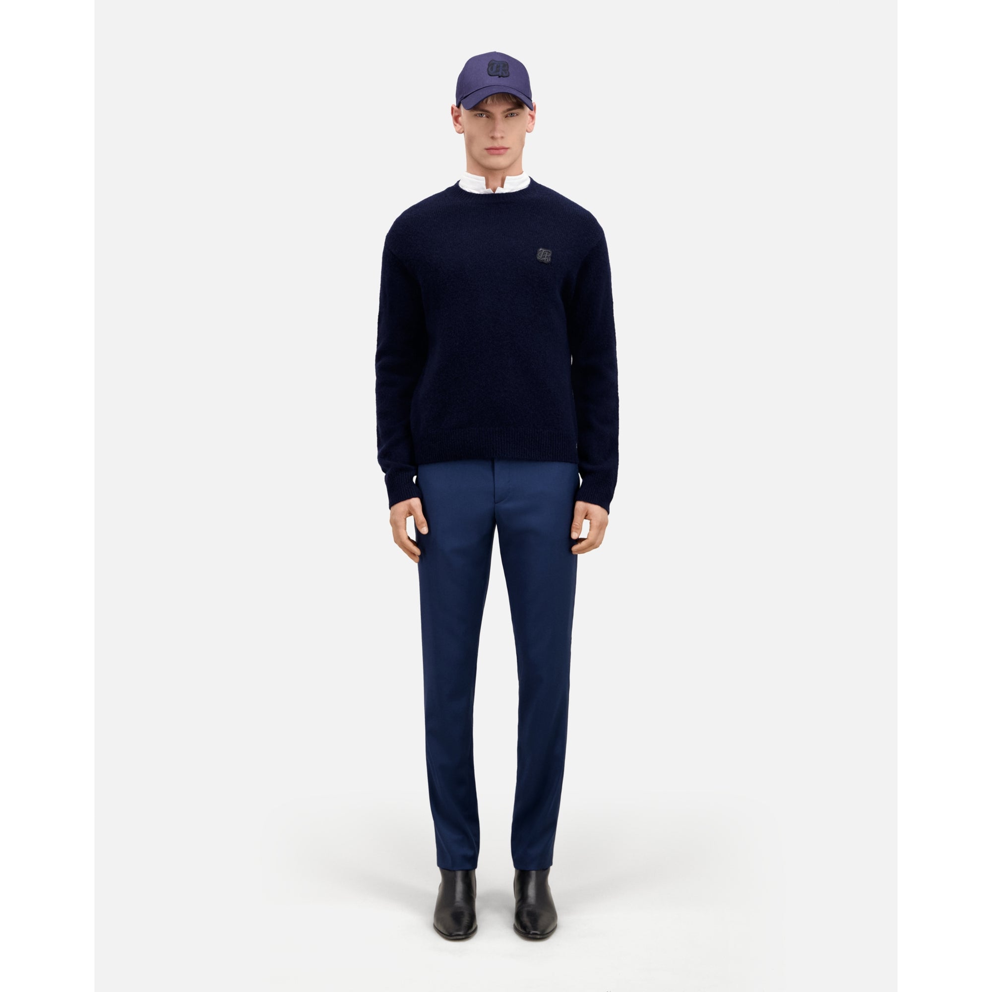 Wool And Alpaca Blend Sweater | Men | Navy Blue