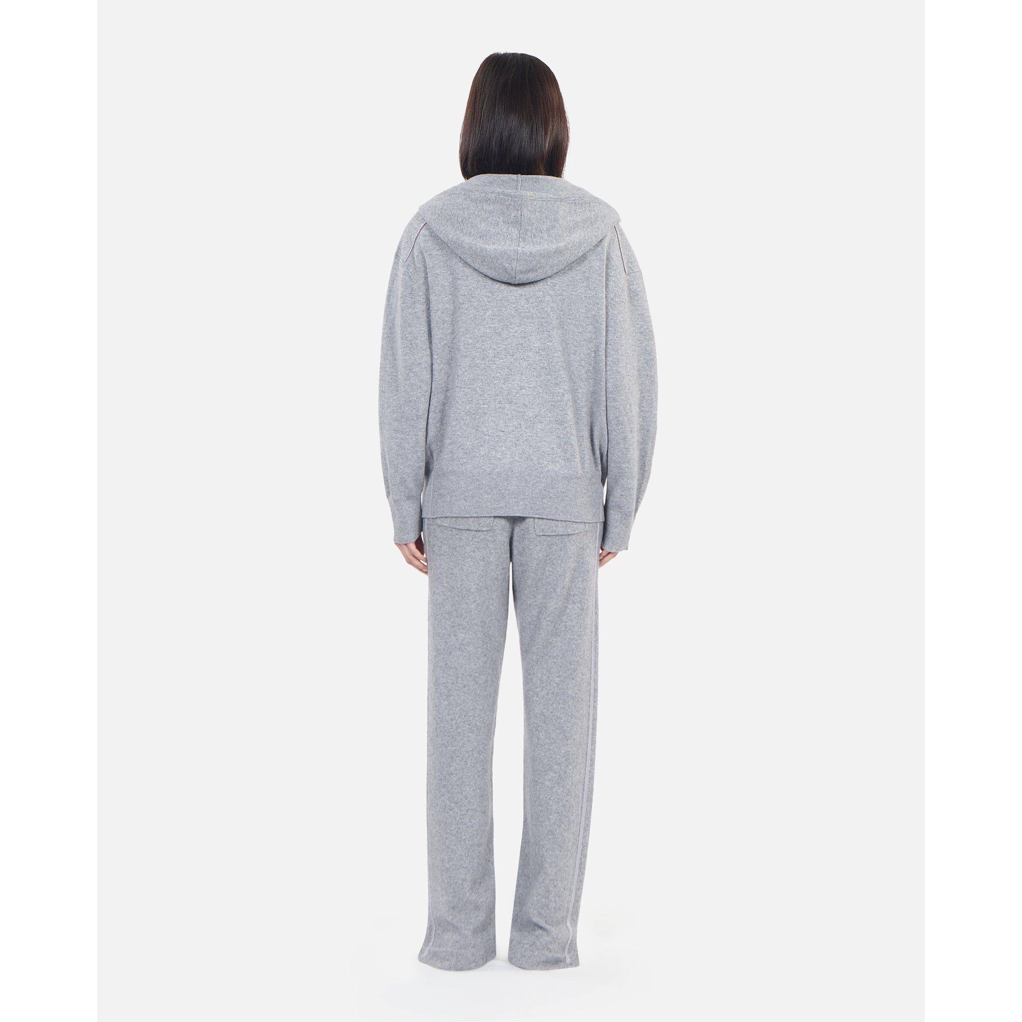 Wool And Cashmere Hoodie | Women | Middle Grey Mel