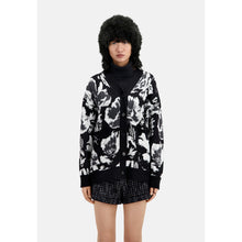 Wool-Blend Floral Cardigan | Women | Black x White