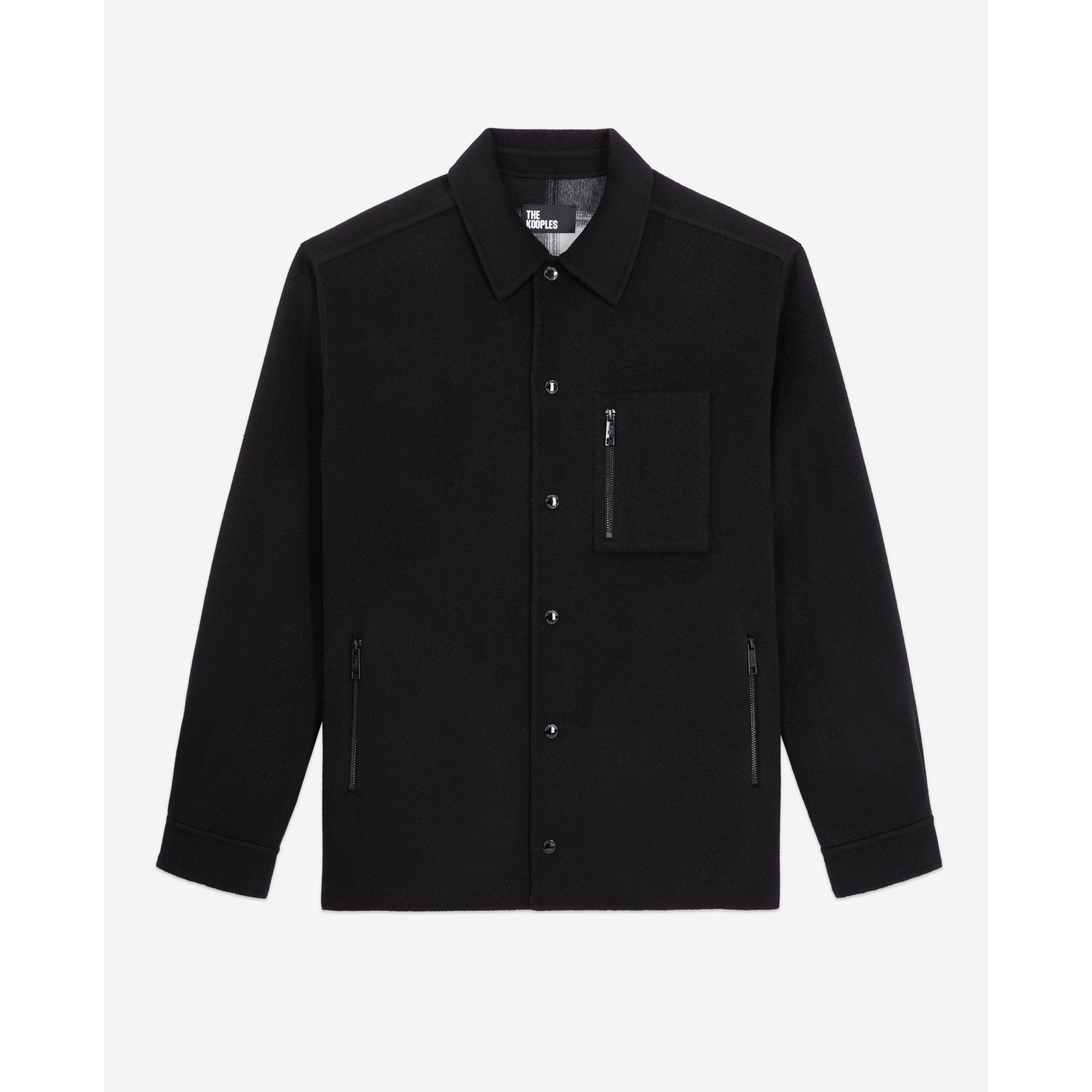 Wool-Blend Overshirt Jacket | Men | Black