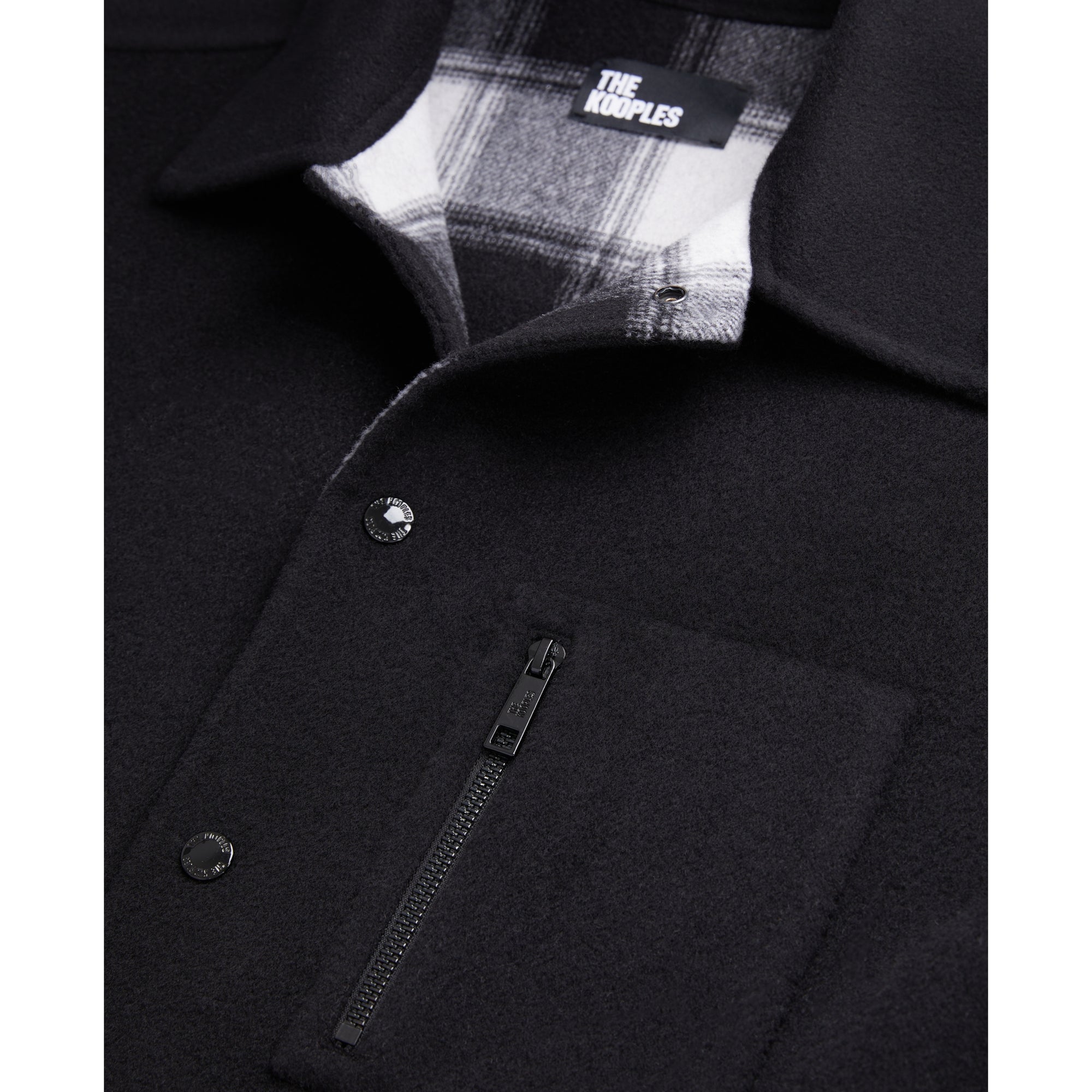 Wool-Blend Overshirt Jacket | Men | Black