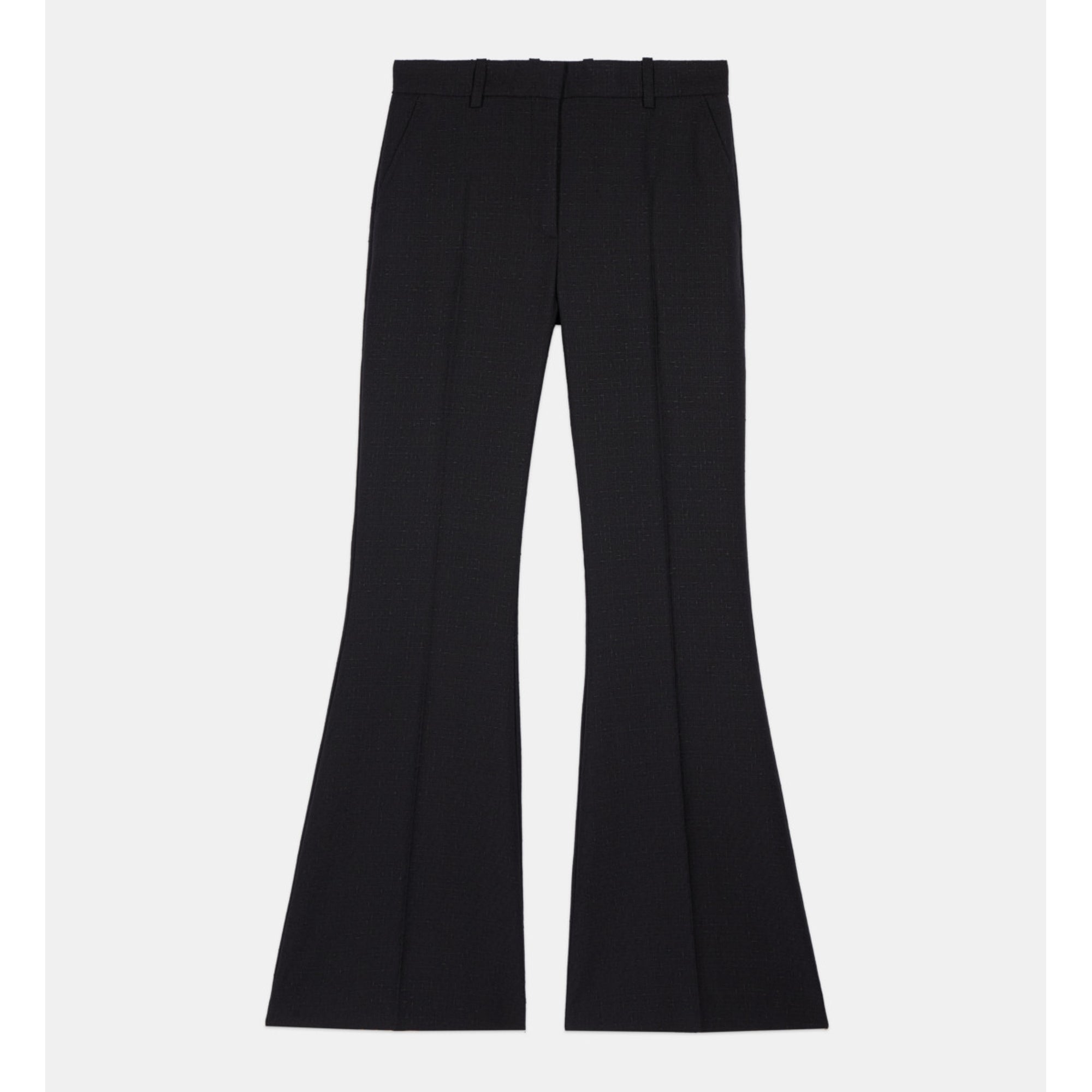 Wool Blend Suit Trousers | Women | Black