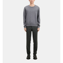 Wool Blend Sweater With Embroidery | Men | Melange Grey