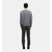 Wool Blend Sweater With Embroidery | Men | Melange Grey