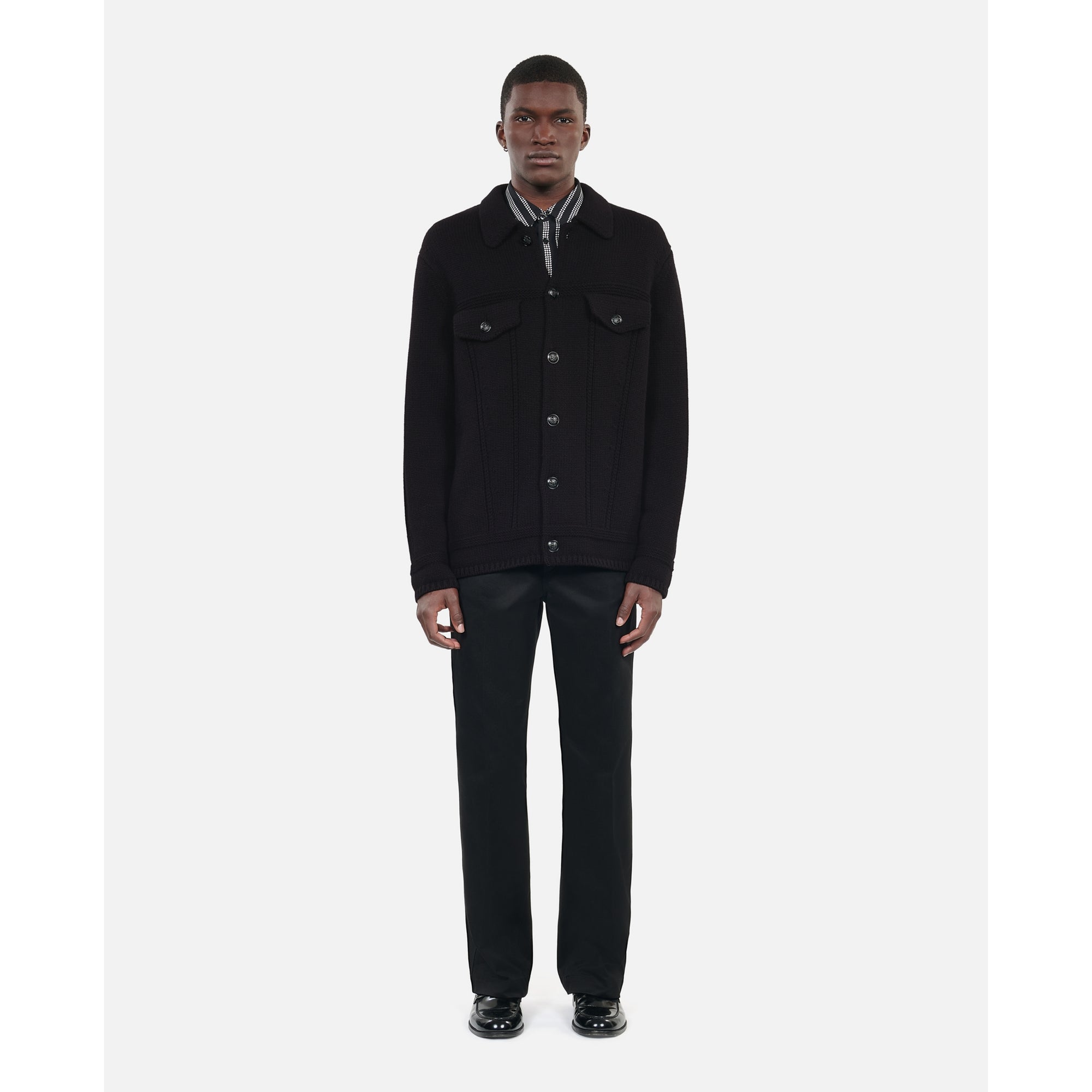 Wool Cardigan | Men | Black