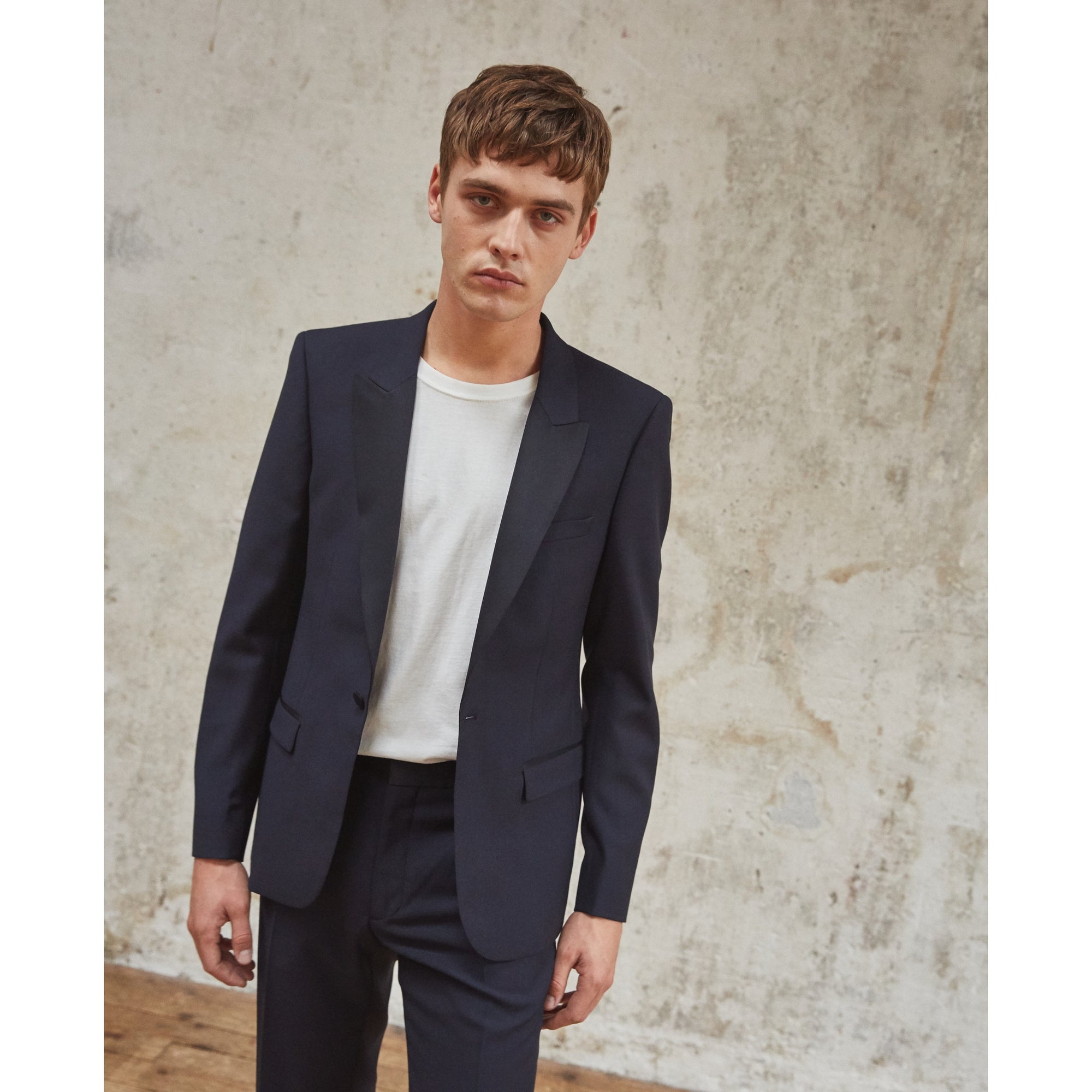 Wool Dinner Jacket | Men | Navy Blue