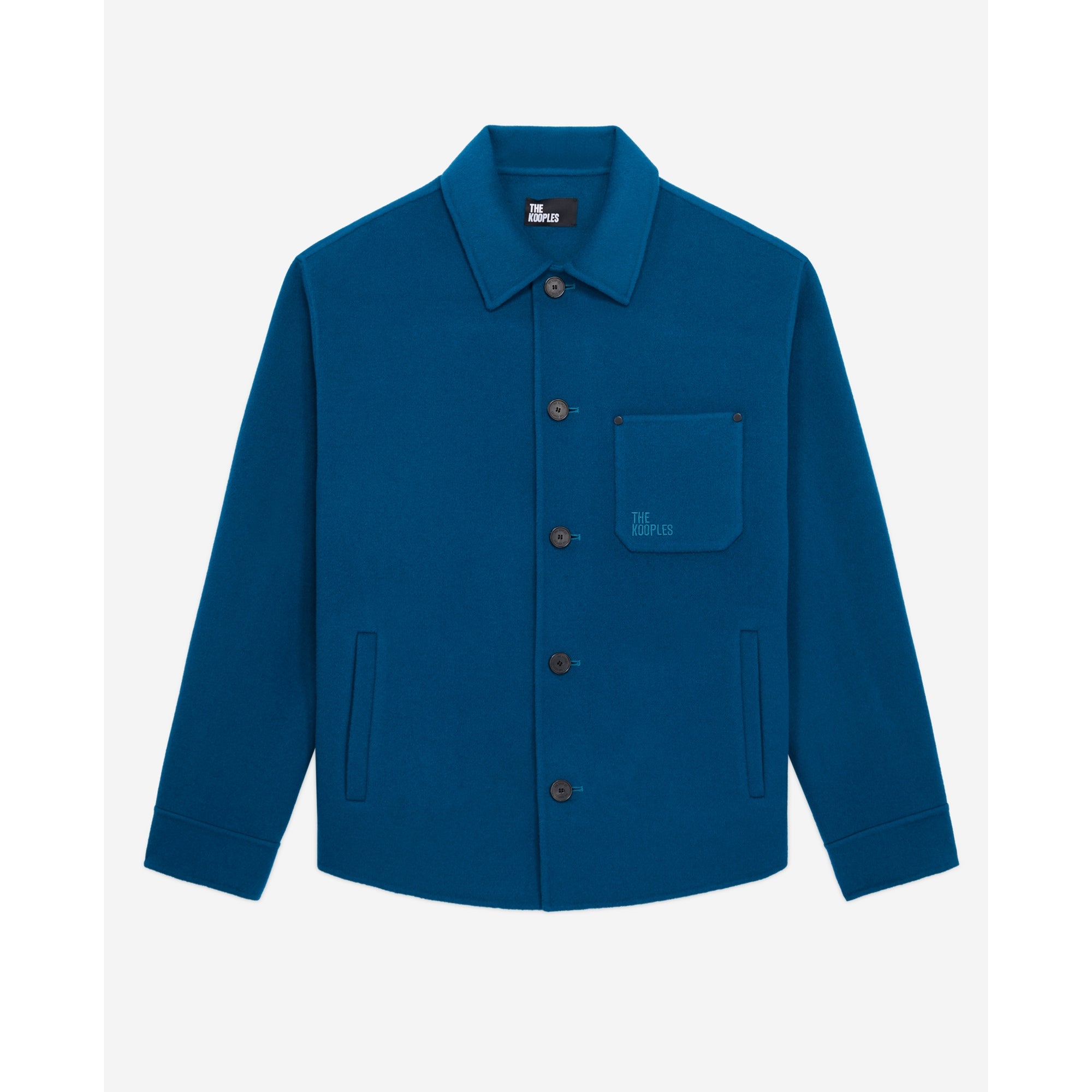 Wool Overshirt Style Jacket | Men | Medium Blue