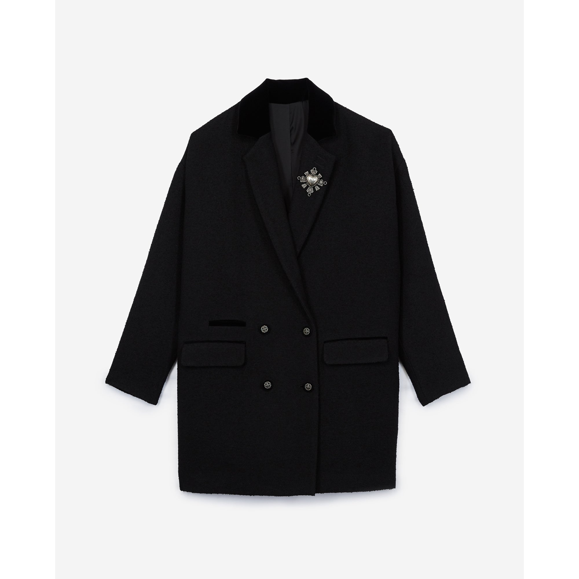 Wool Pea Coat | Women | Black