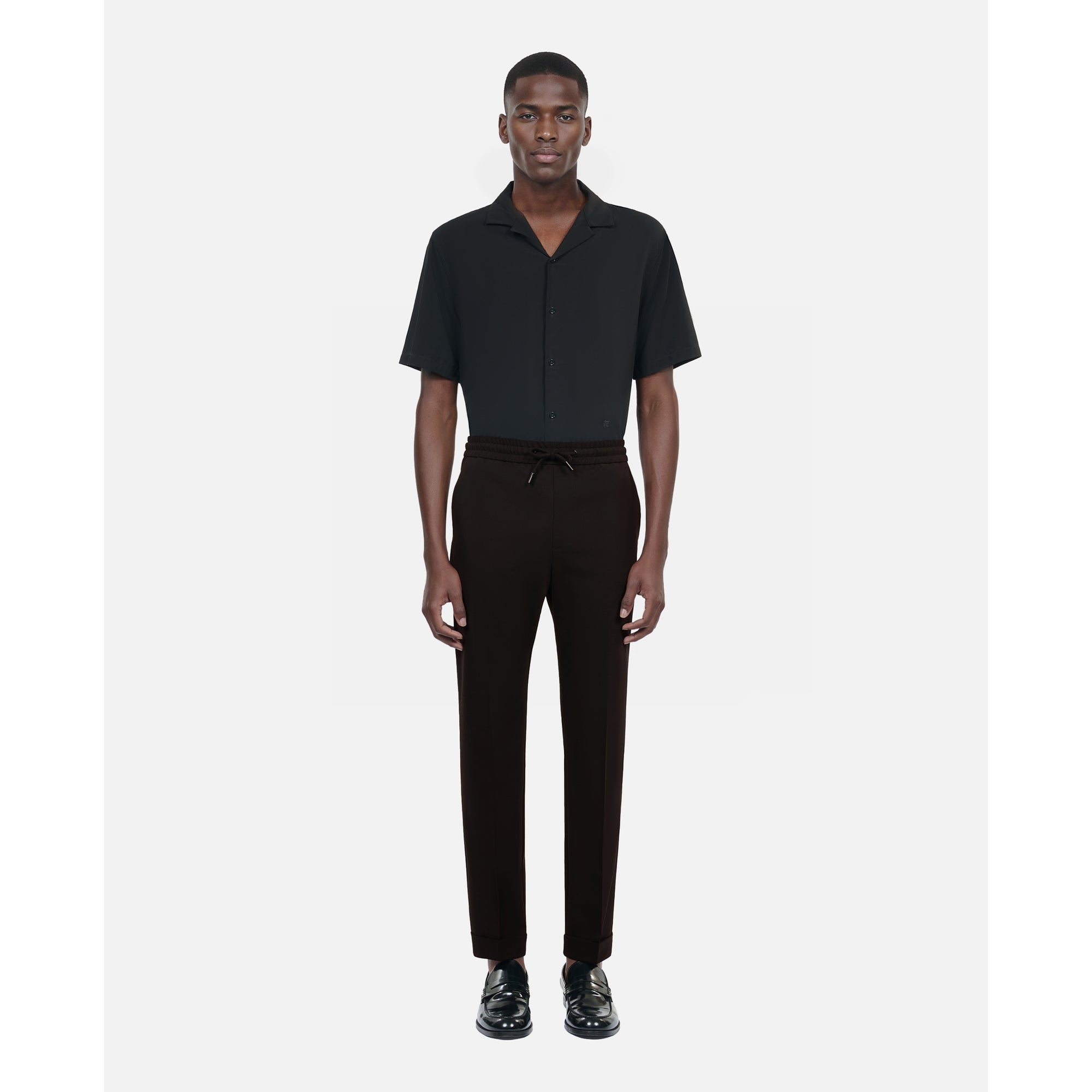 Wool Trousers Straight Cut | Men | Black