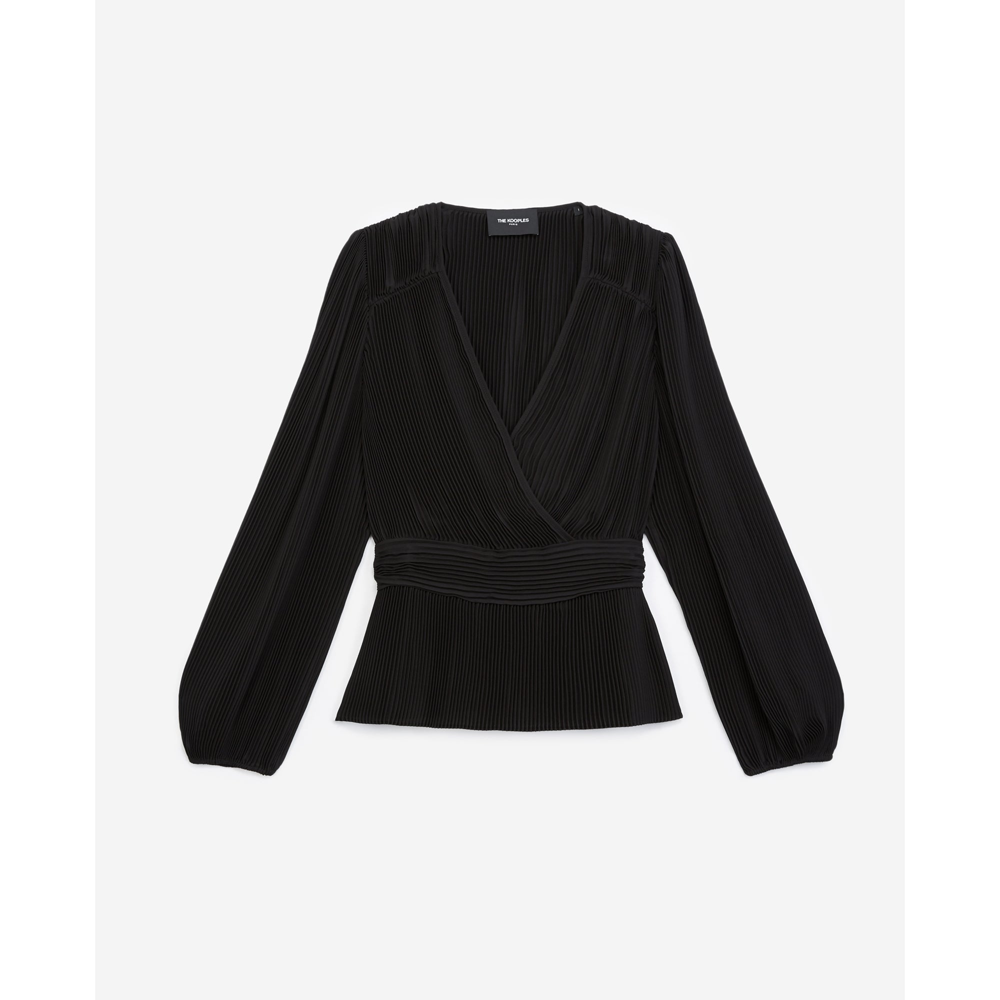 Wrap Top With Pleating | Women | Black