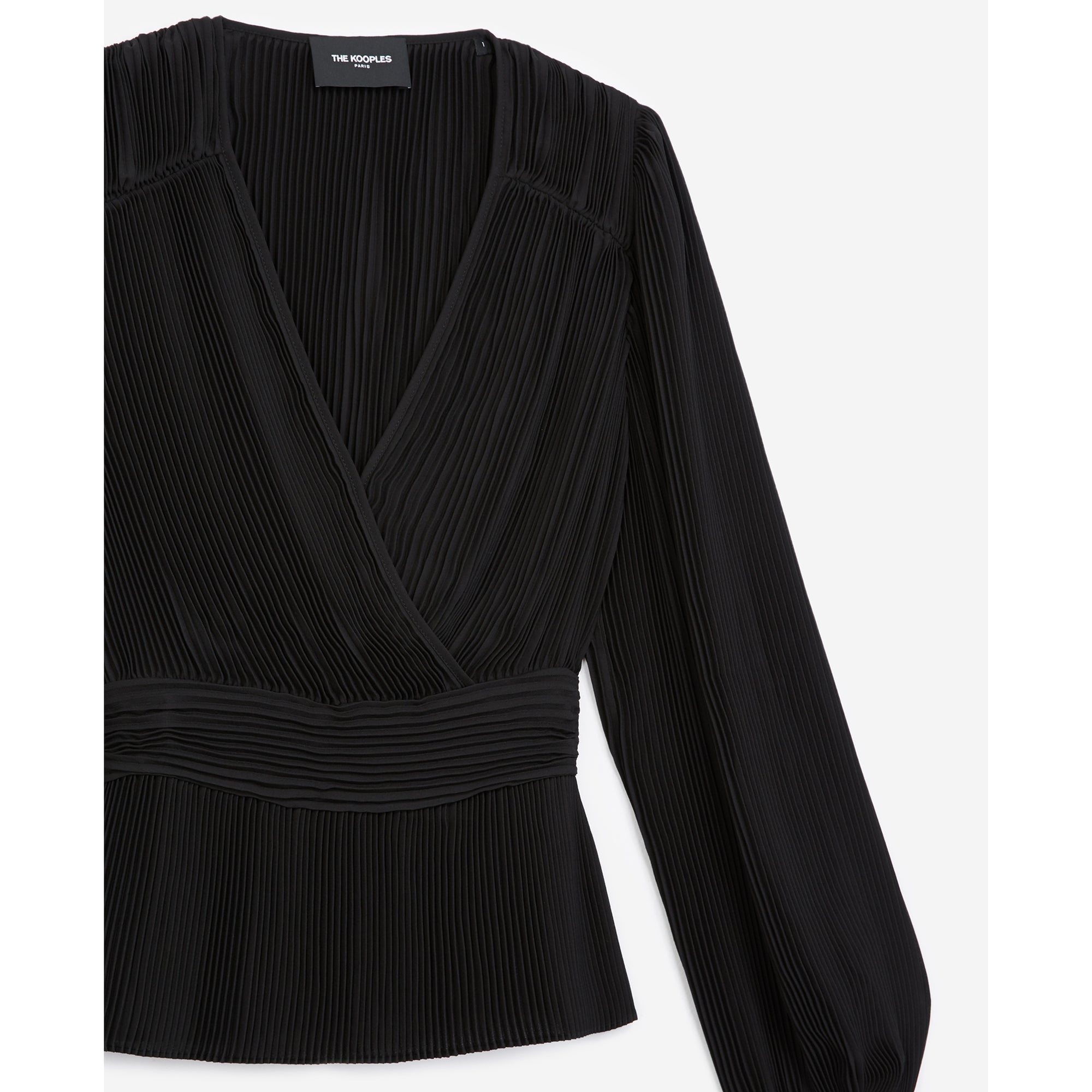 Wrap Top With Pleating | Women | Black