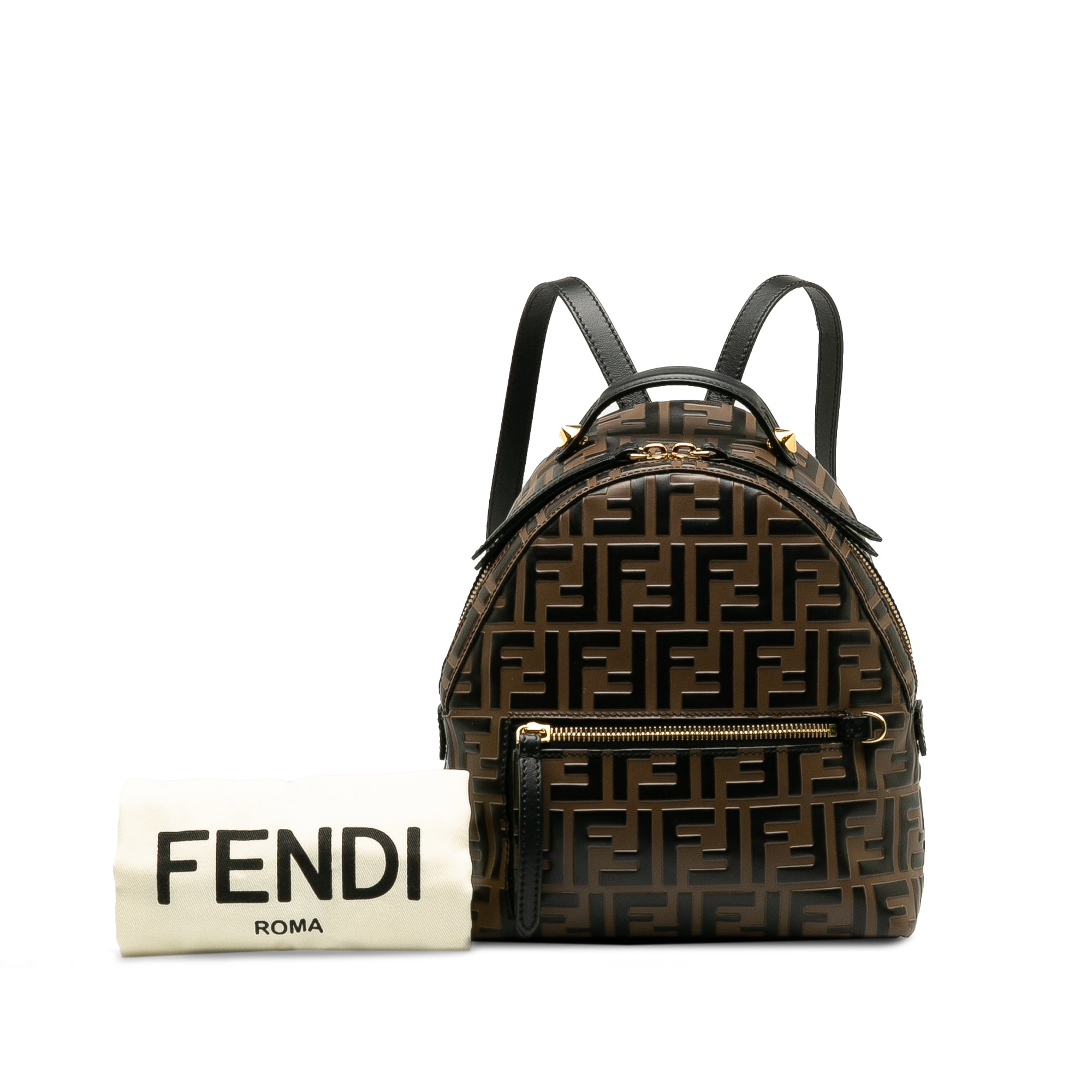 Fendi Pre-Owned Mini Zucca Embossed Backpack | Women | Brown