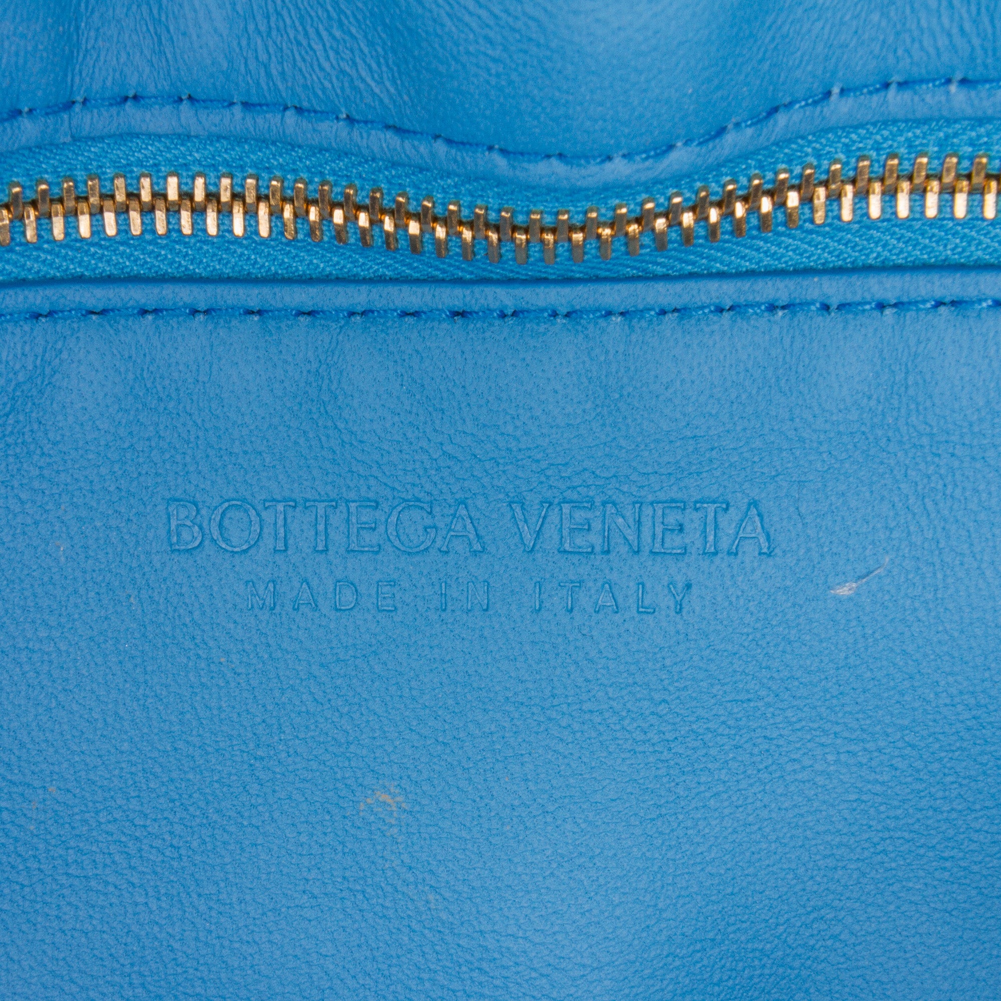 Bottega Veneta Pre-Owned Lambskin Intrecciato Padded Chain Cassette Satchel | Women | Blue