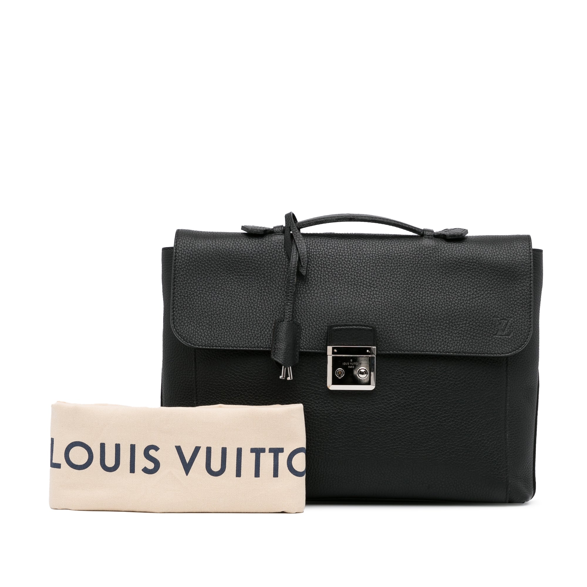 Louis Vuitton Pre-Owned Taurillon Serviette Dorian Briefcase | Women | Black